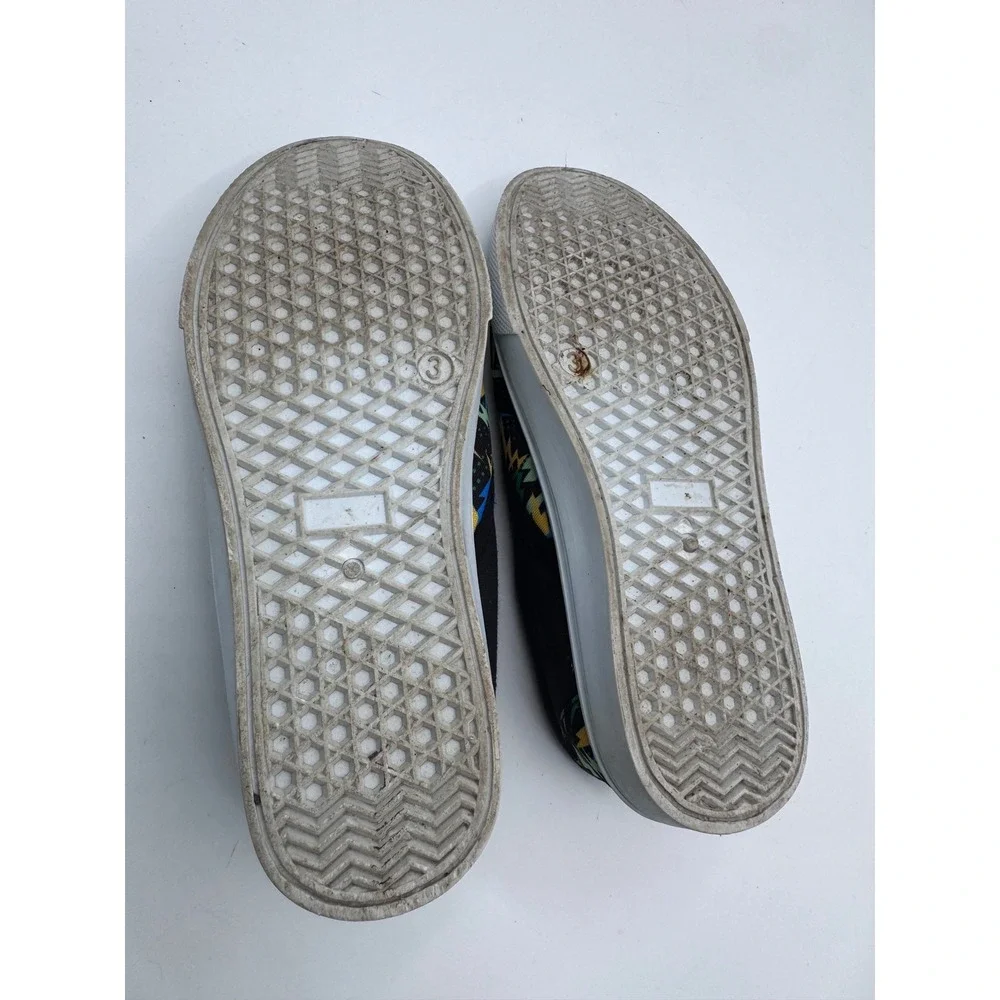 Blue 3‎ Multicolor Slip On Shoes Kids Lightning Bolt Print Sneakers